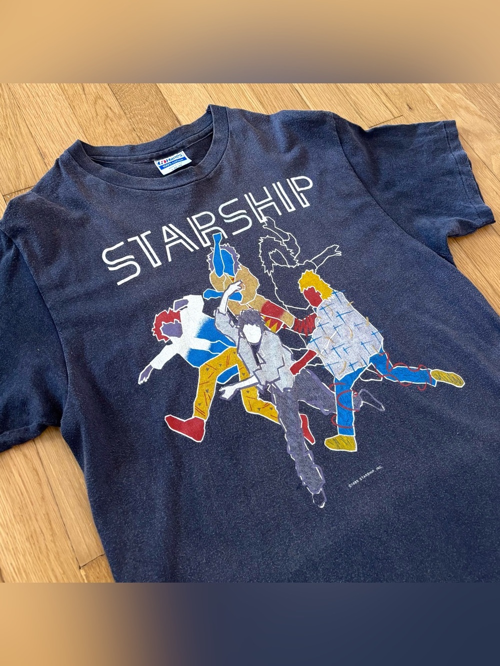 Vintage 80s Jefferson Starship Tour Shirt L Hanes Built This City Single Stitch